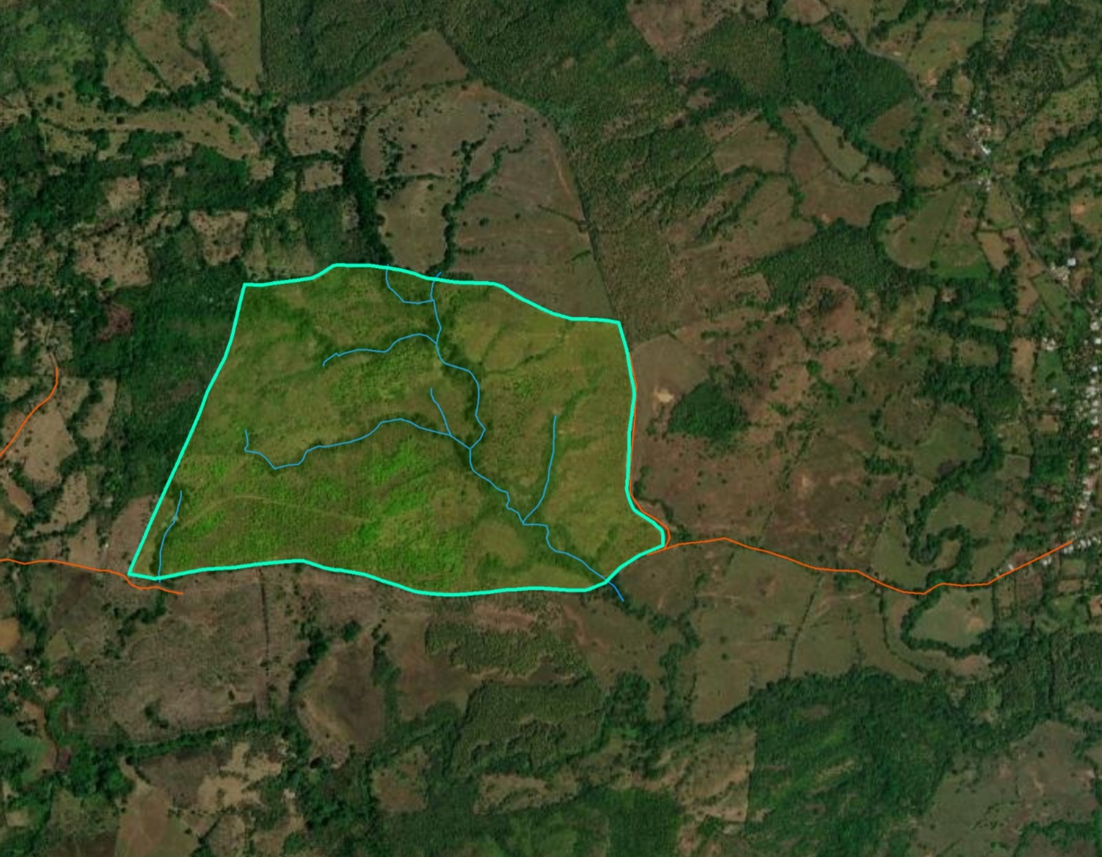 Imagen 2 – vista satelital de Llano Grande